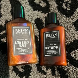 Brand new ✨ Mens cedar & Bergamont body and face scrub and body lotion